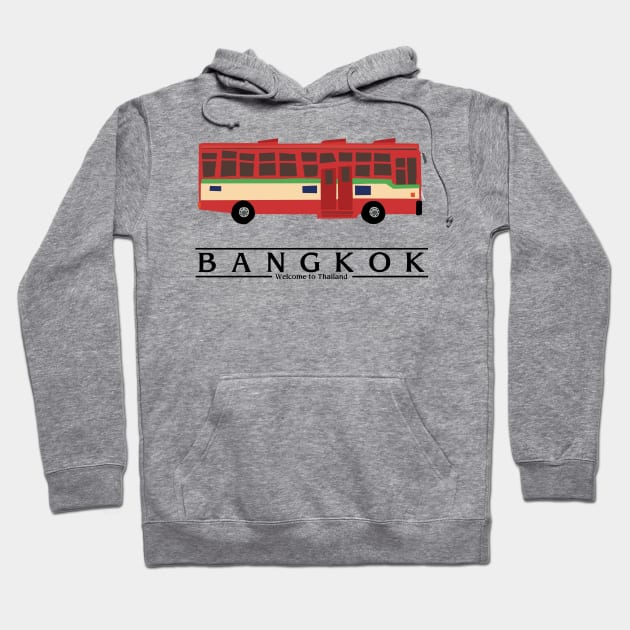 Bangkok Bus Thailand Hoodie by KewaleeTee